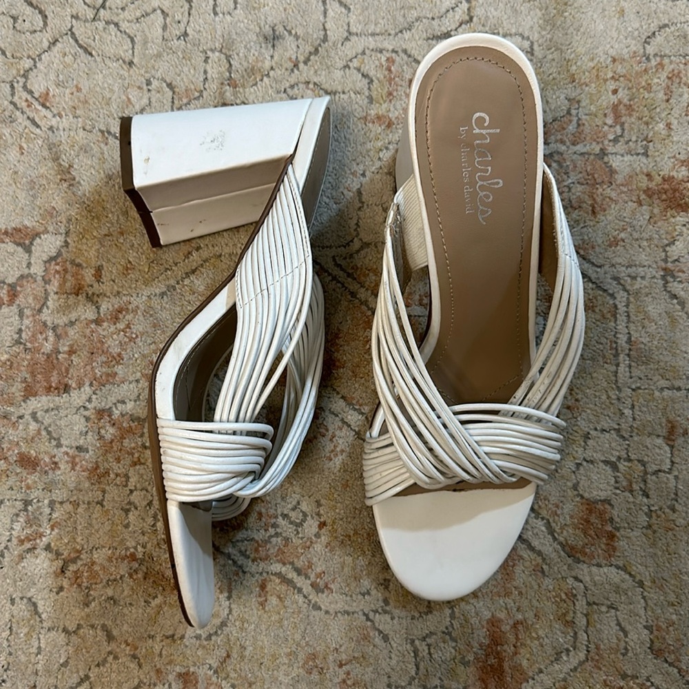Charles- white strapy heel